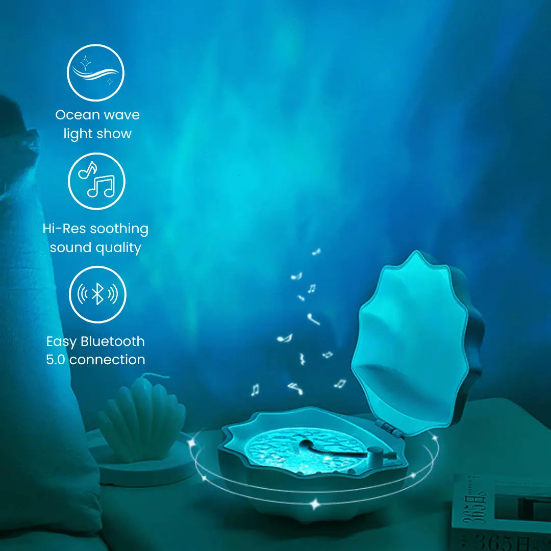 Ocean Wave Clamshell Music Player